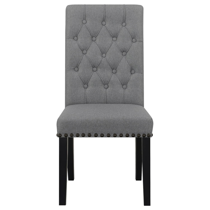 Tufted Rolled Backrest Side Chairs (Set of 2)