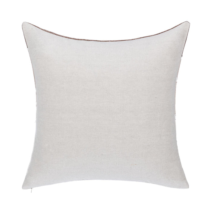 Bikram - 22" x 22" LN Pillow - Ivory / Mocha Cream