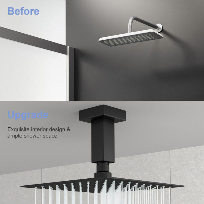 Ceiling Mounted Shower Arm With Flange Stainless Steel