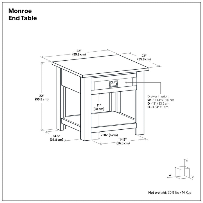Monroe - Handcrafted Side Table
