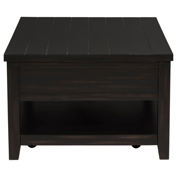 Sutter - 2 Drawer Rectangular Coffee Table - Dark Brown