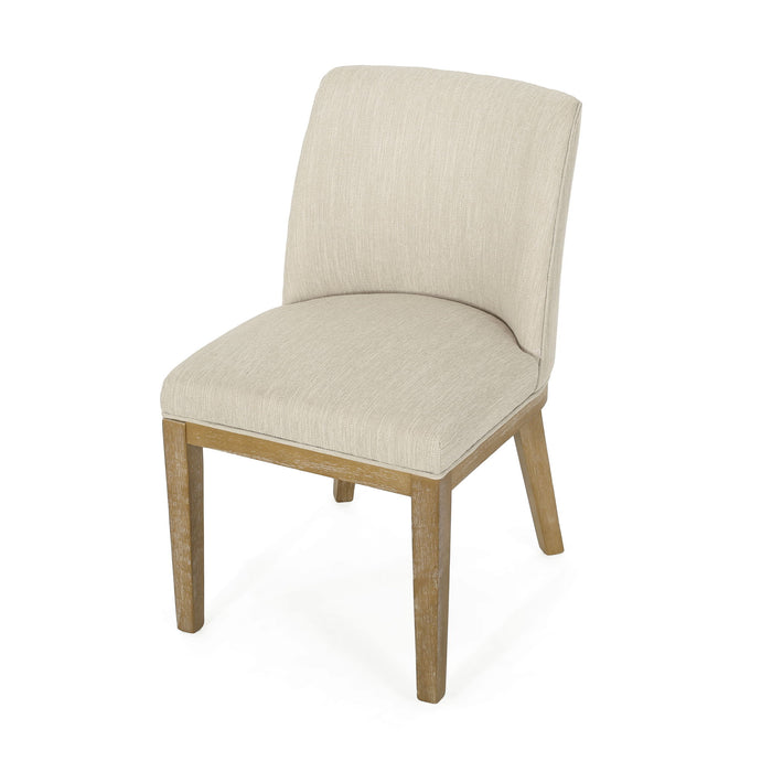 Modern Dining Chair With Durable Fabric Upholstery And Sturdy Wooden Frame (Set of 2)