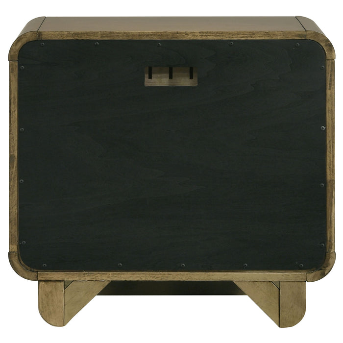 Tully - 2 Drawer Nightstand - Nutmeg Brown