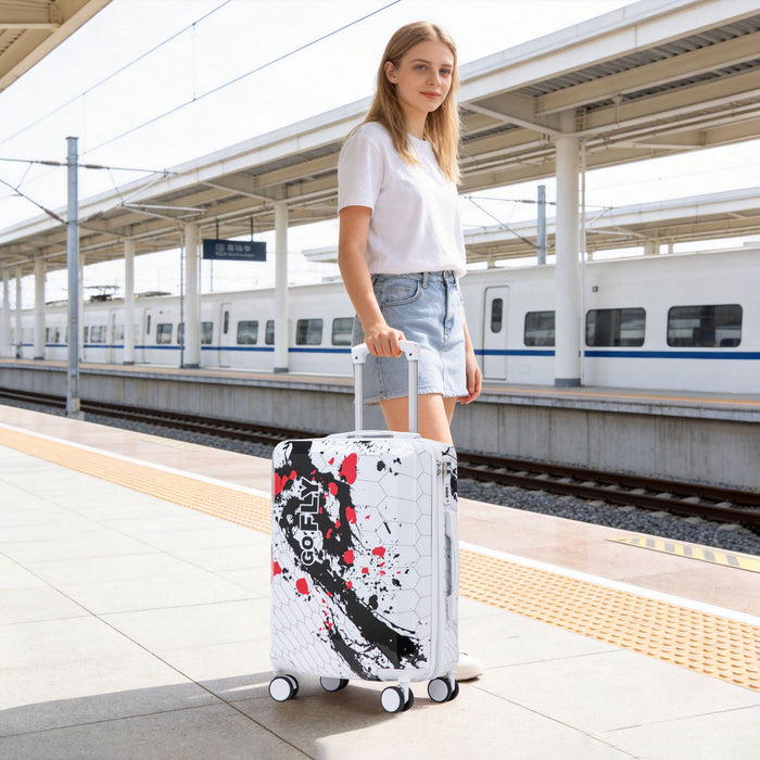 Luggage With Combination Lock, Lightweight Carry-On Suitcase