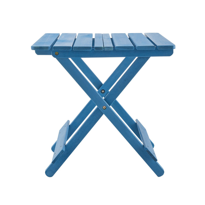 Folding Square Table For Backyard - Blue