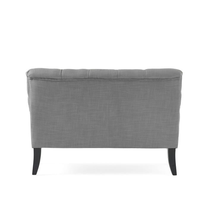 Nicole - French Style Upholstered Loveseat With Tufted Backrest