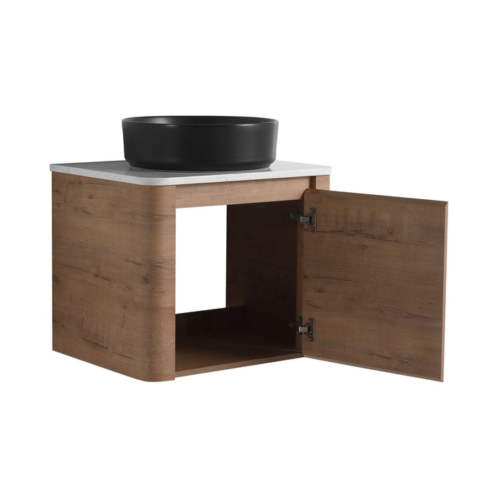 Wall Mounted Bathroom Vanity & Art Sink & 1 Soft Close Door