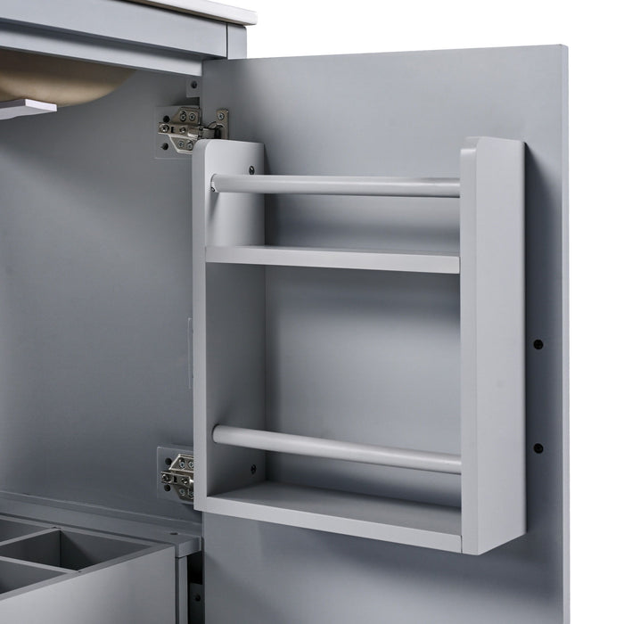 Modern Bathroom Vanity With Sink, Functional Drawer, Soft- Closing Door