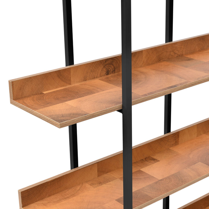 Vintage Industrial 5 Tier Open Bookcase