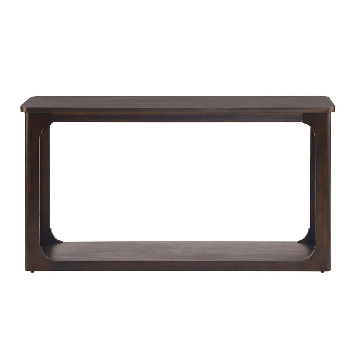 Console Table With Open Arch Cutouts For Living Room Hallway - Espresso