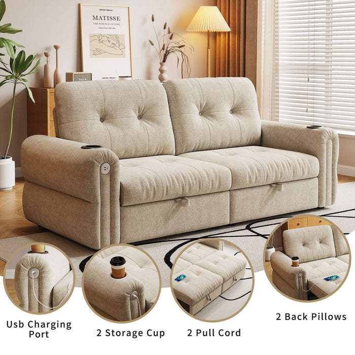 Cloud Like Convertible Sofa Bed With For Living Room