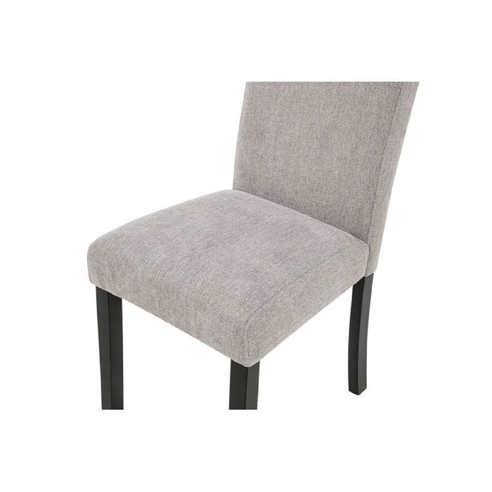 Upholstered Dining Room Kitchen Side Chairs (Set of 2) - Black / Gray