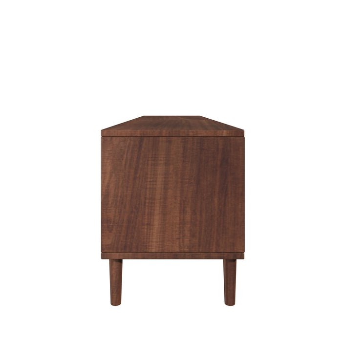 TV Stand, Media Console With 4 Drawers, Soft Closing Hinges - Dark Brown