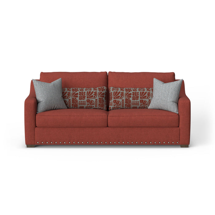 Milo - Fabric Two-Cushion Sofa With Nailhead Trim