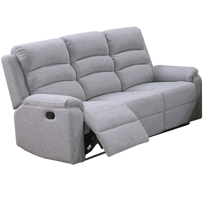 Motion Sofa 1 Piece Horizontal Tufting Cushion Backrest Upholstered Sofa - Beige