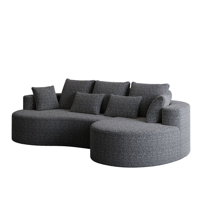 Curved Oversized Sectional Sofa With Extra Deep Seat
