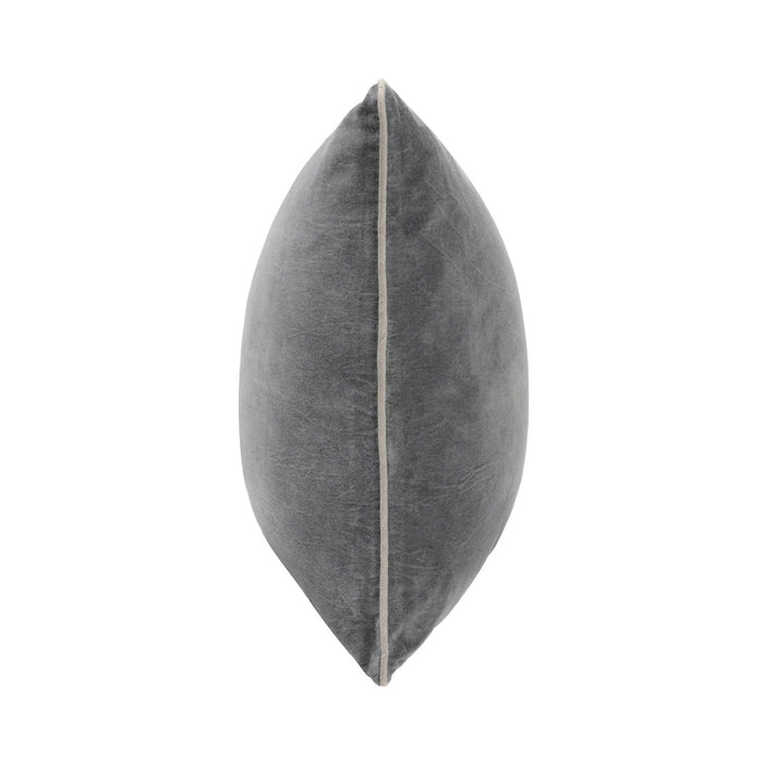 Heirloom Velvet - SLD Pillow - Stone Gray
