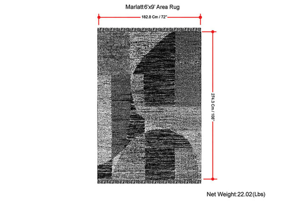 Marlatt - 6' X 9' Area Rug - Natural / Gold