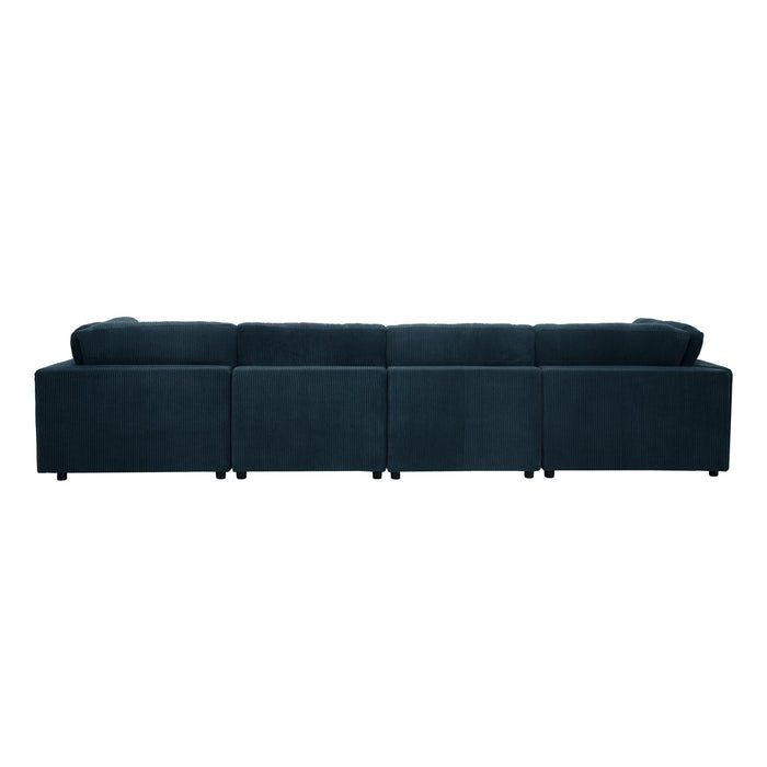 Upholstered Modular Sectional & Custom Configuration And Toss Pillows