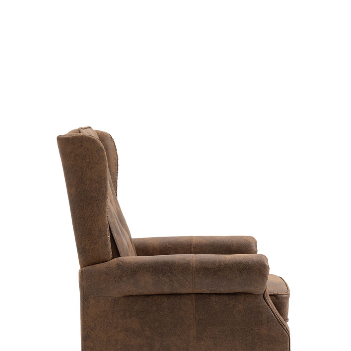 Modern Accent Armchair With Sturdy Wood Legs