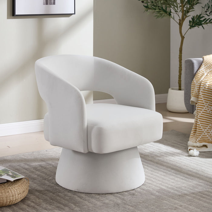Swivel Barrel Chair With 360 Degree Rotation