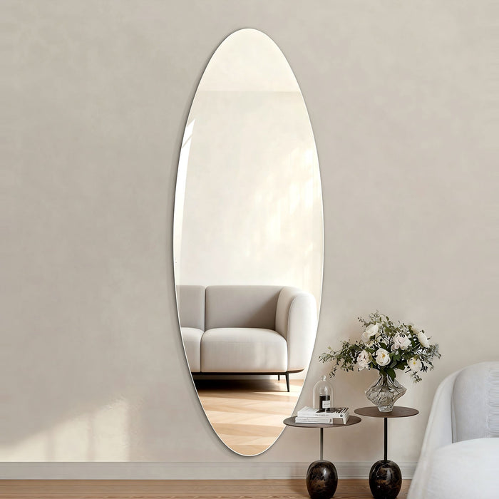 Modern Oval Full Length Wall Mirror