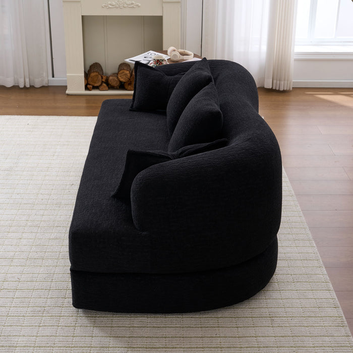 Foldable Sofa Bed, Boneless Couch Convertible Sleeper With 4 Pillows