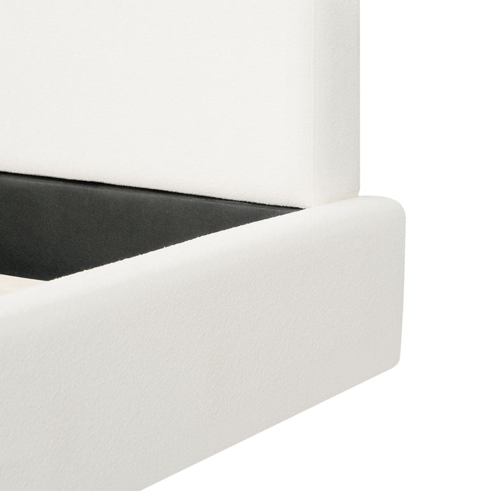 Upholstered Platform Bed Frame With Thick Headboard