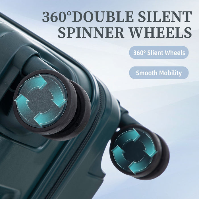 20" / 24" / 28" 3 Pieces / Set Spinner Wheel Luggage, Carry On Suitcase, Matching Color, TSA Combination Lock