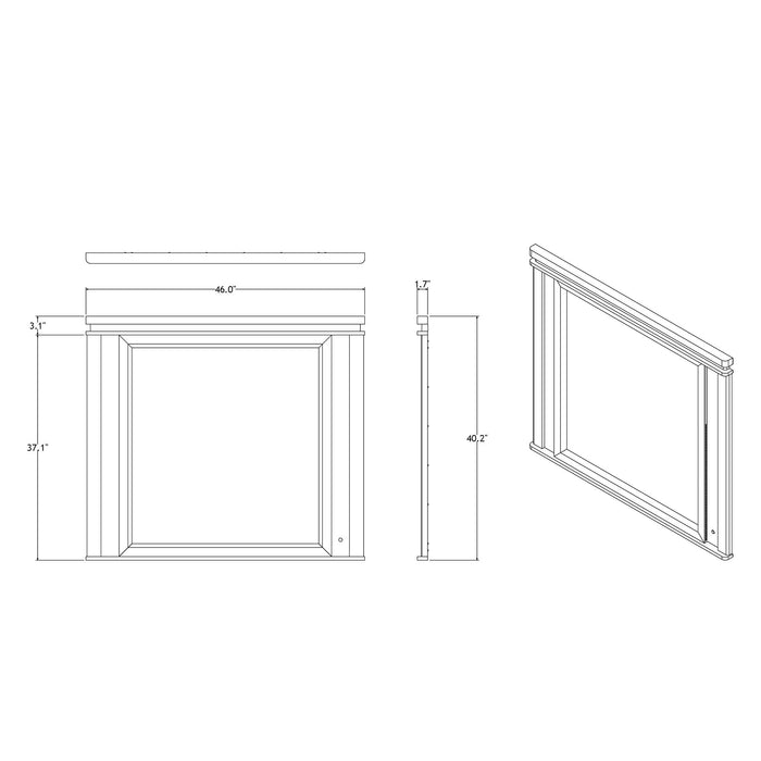 Adalid - 5 Pieces Bedroom Set With LED Lights And Glittered Detailing