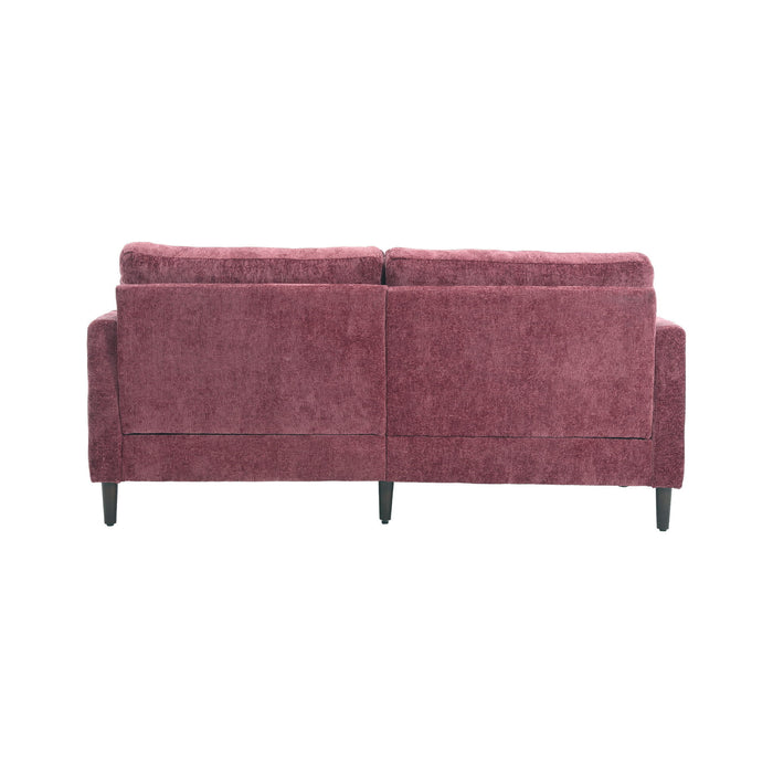 Mid Century Modern Chenille Fabric Loveseat Sofa, 2 Seat Upholstered Couch