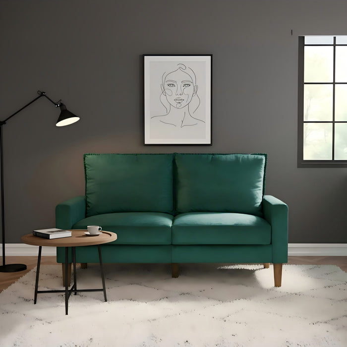Upholstered Loveseat Sofa, 2 Seater Couch For Living Room Apartment