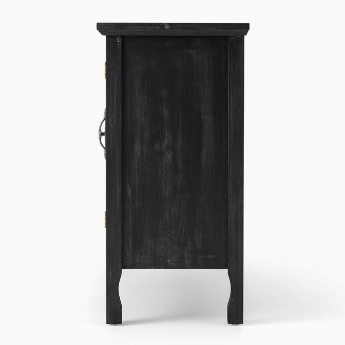 3 Door Sideboard Buffet Cabinet With Storage - Black