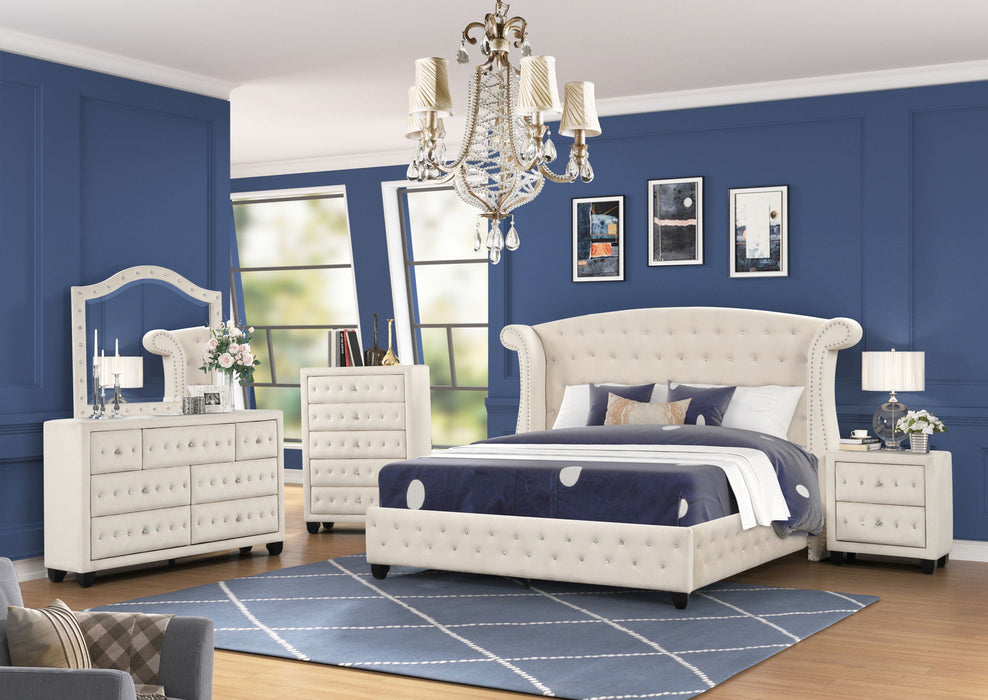 Sophia - 2 Drawer Upholstered Nightstand