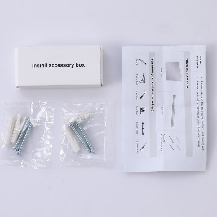 Modern LED Bathroom Vanity Mirror With Aluminum Frame, 45° Beveled Lights, Anti Fog - Silver