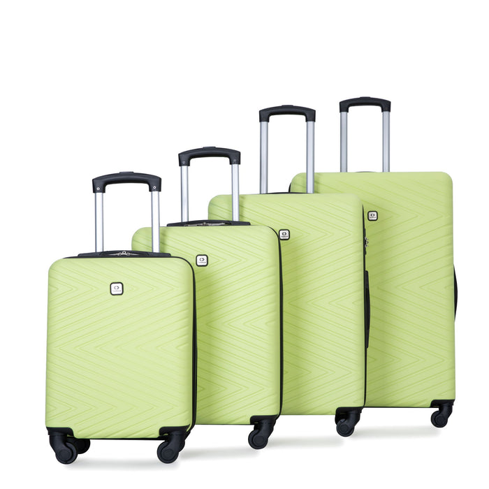 Luggage 4 Piece Lightweight Suitcase With Rotating Wheels With Tsa Lock,
