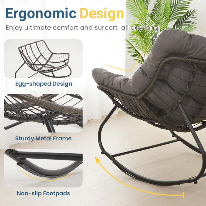 Egg Rocking Chair With Ottoman
