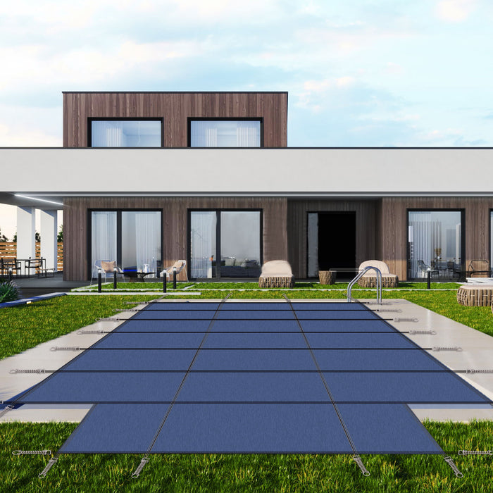 16 X 32 Ft High Strength Pool Safety Cover For Inground Winter Swimming Pools With Center End Step