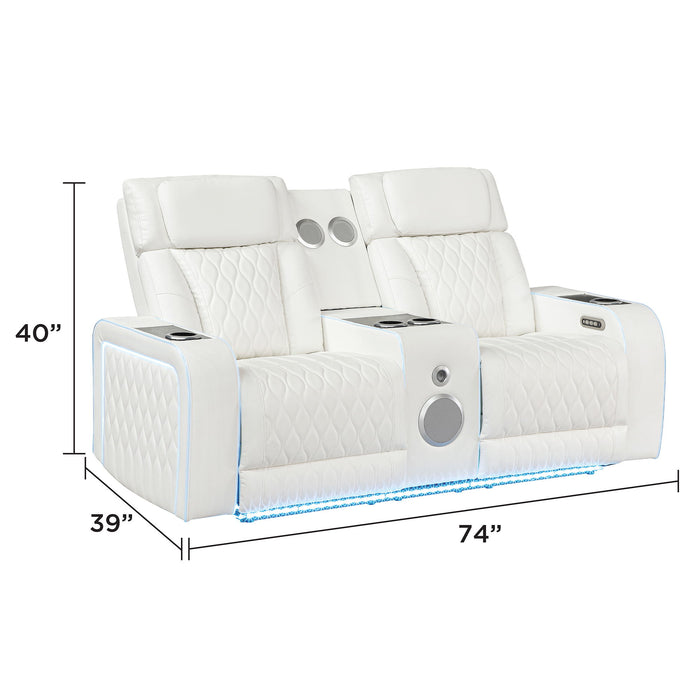 Electra - Power Reclining Set With Power Headrests, Massage And LED Lighting