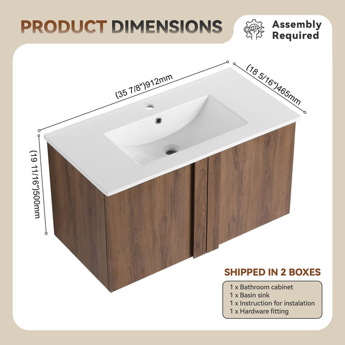 Floating Bathroom Vanity With Sink Combo