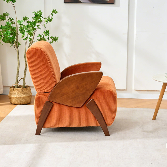 Armrest Accent Chair - Dark Orange