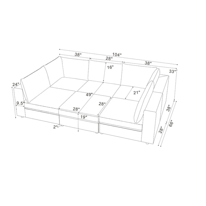 Reversible Modular Sectional