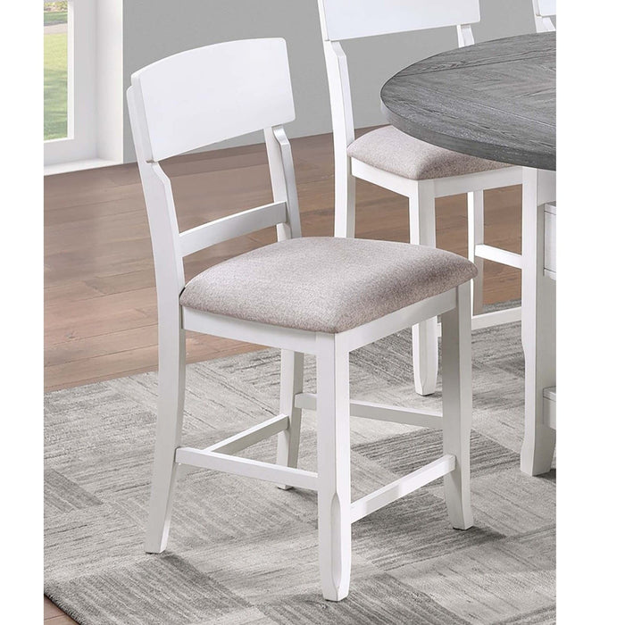 Contemporary Counter Height Dining Set With Built In Lazy Susan