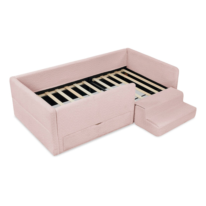 Safe Kids Bed With Guardrails And Storage