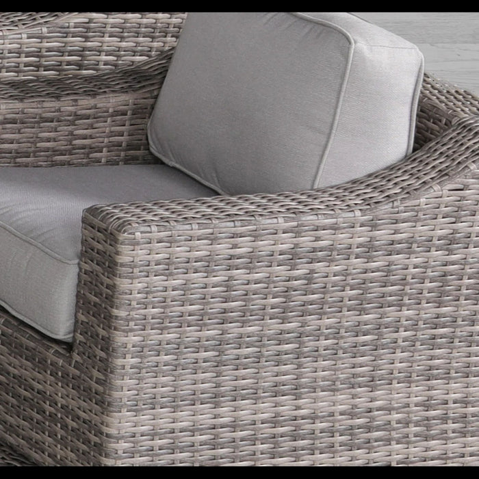 Swivel Patio Chair With Luxurious Cushions Perfect For Outdoor Relaxation (Set of 2) - Gray Mix