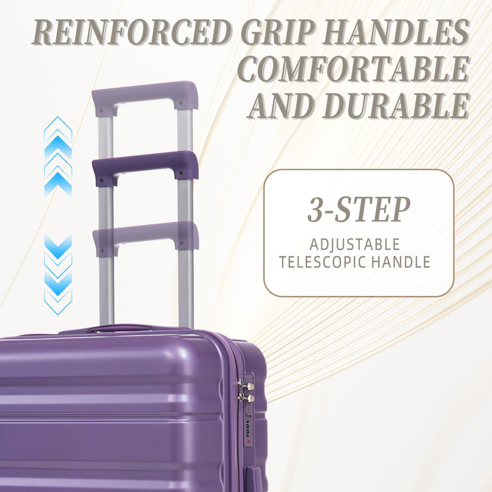 Tourist 3 Piece Luggage Set, Combination Lock, Durable Hard Shell With 360° Silent Wheels