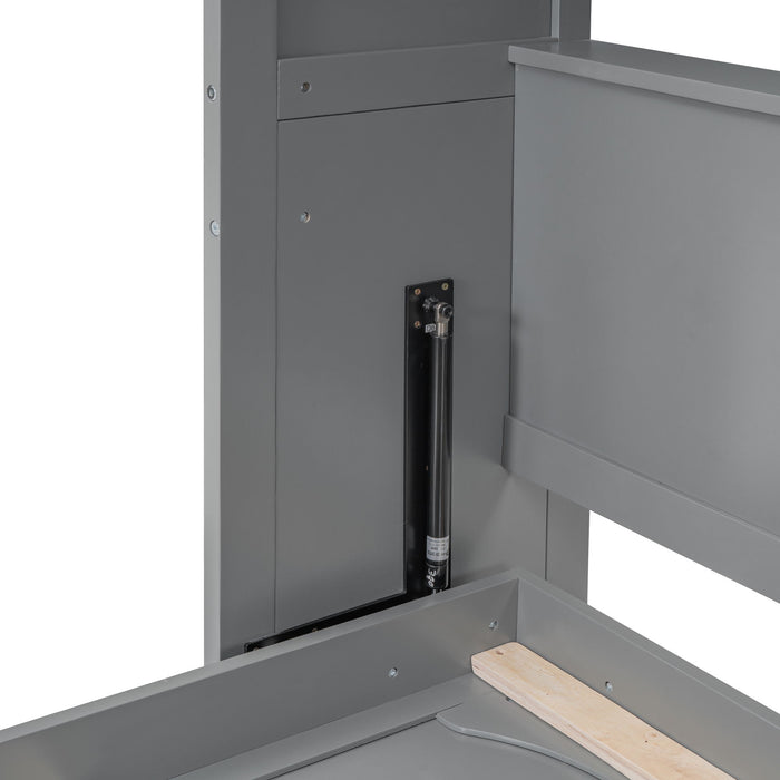 Murphy Wall Bed With Shelves, Space Saving