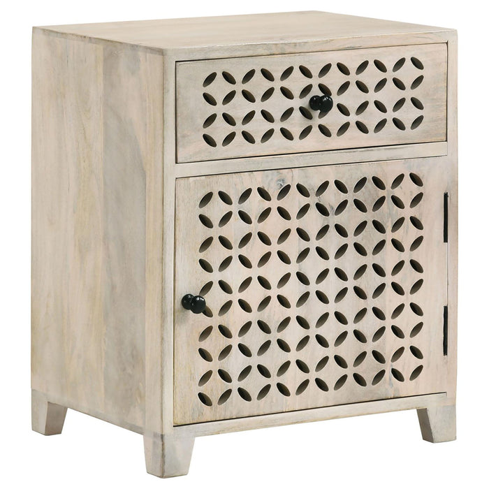 1 Door Accent Cabinet With Drawer - Beige