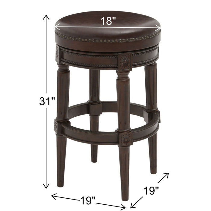 Rustic Elegance Backless Swivel Stool