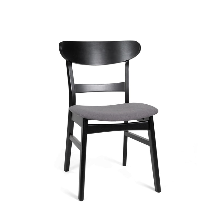 Modern Dining Chair With Upholstered Seat And Wood Frame